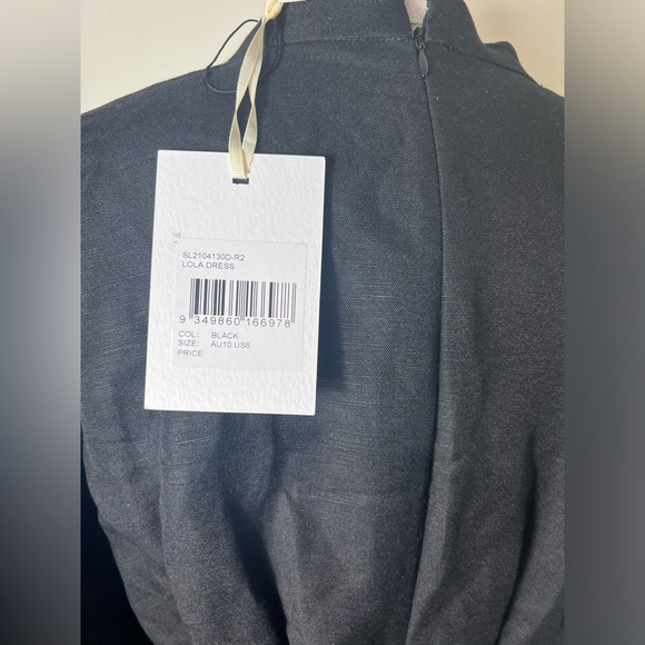 Significant Other Linen Blend Lola Dress Black - Picture 10 of 14